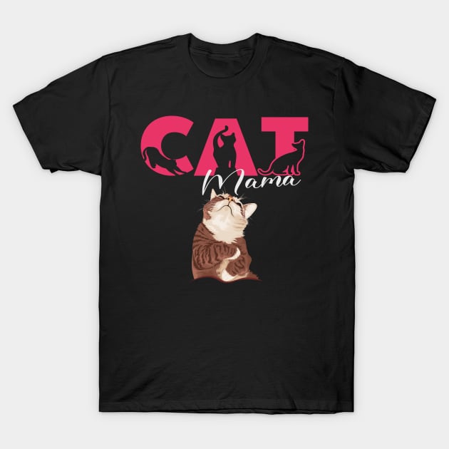 Cat mama Cat moms T-Shirt by Royal7Arts